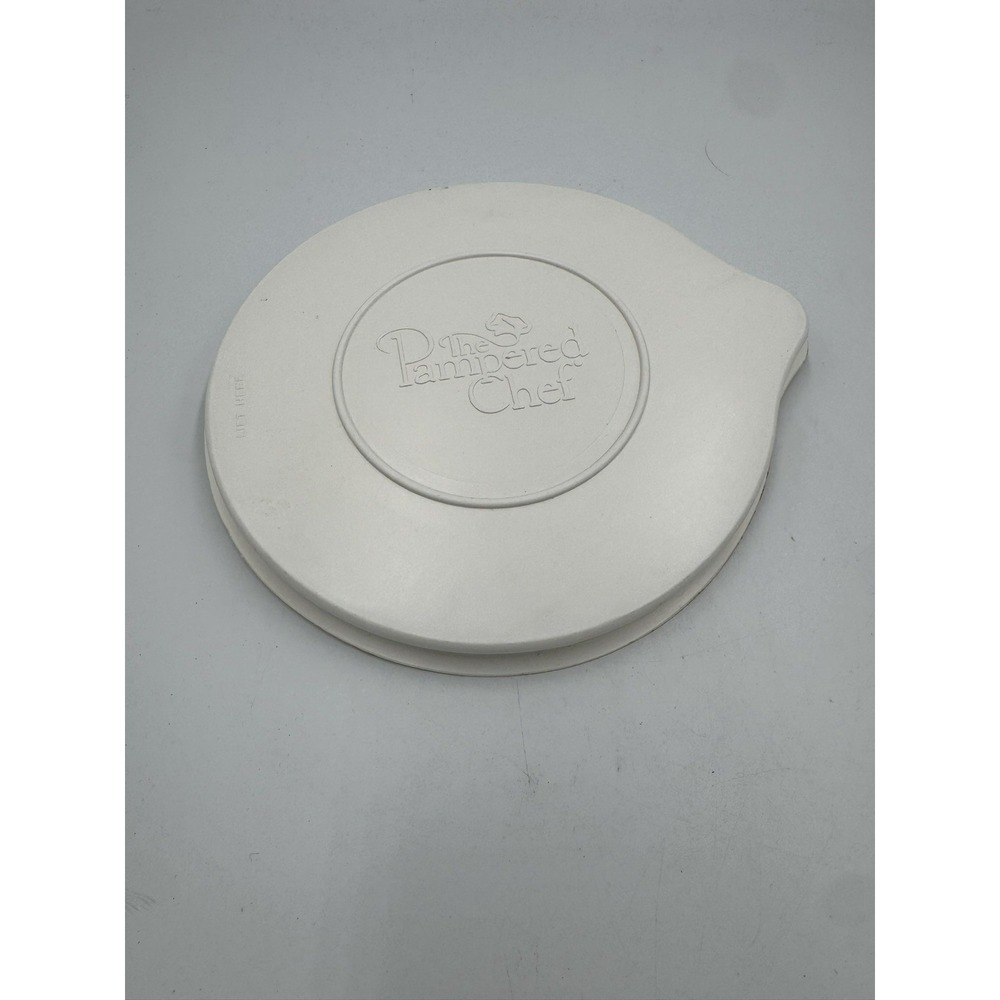 Pampered Chef 8.5" White Plastic Mixing bowl Replacement Lid-Vintage